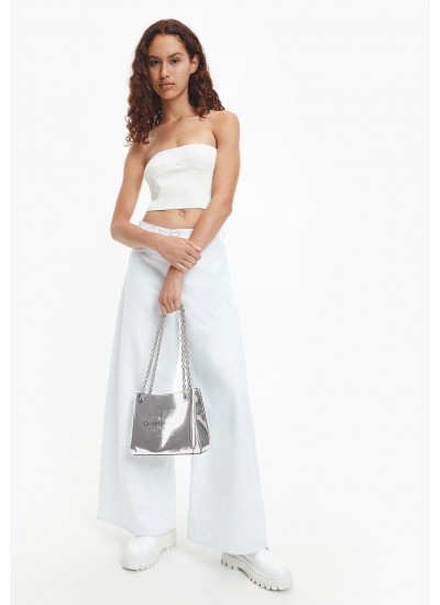 Γυναικείες Τσάντες Sculpted.Bag24 Ασημί ECOleather Calvin Klein