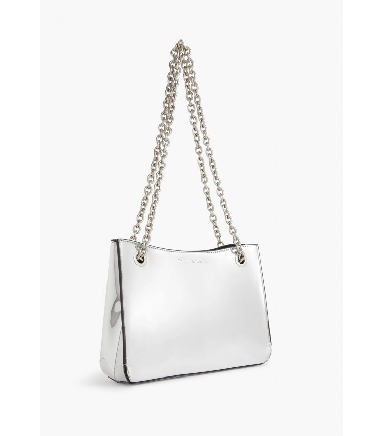 Γυναικείες Τσάντες Sculpted.Bag24 Ασημί ECOleather Calvin Klein Γυναικείες Τσάντες Sculpted.Bag24 Ασημί ECOleather Calvin Klein