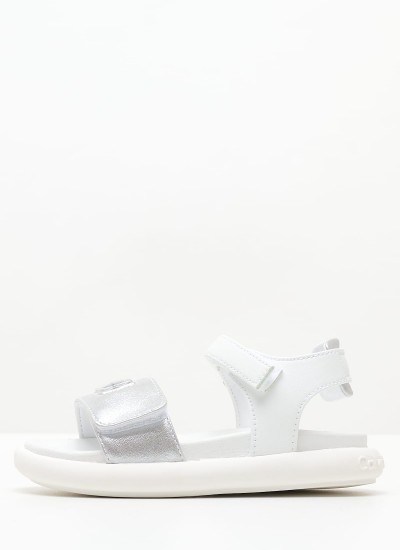 Παιδικές Σαγιονάρες & Πέδιλα Silver.Sandal Ασημί ECOleather Calvin Klein