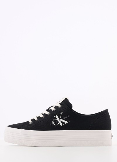 Ανδρικά Παπούτσια Casual Vulc.Flatform Μαύρο Ύφασμα Calvin Klein