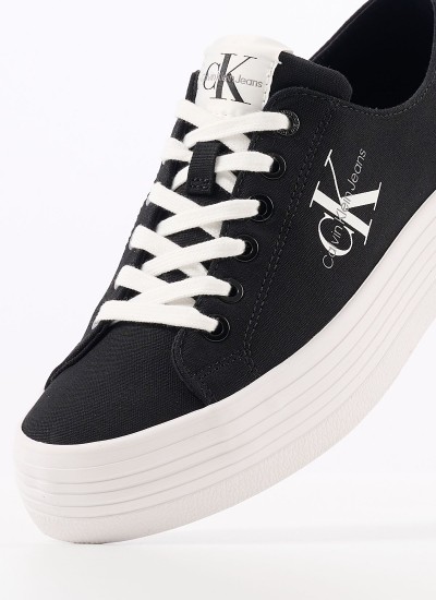 Ανδρικά Παπούτσια Casual Vulc.Flatform Μαύρο Ύφασμα Calvin Klein