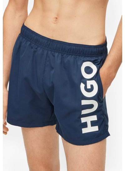 Men Swimsuit Abas.B DarkBlue Polyester Hugo