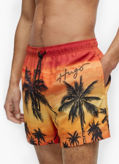 Men Swimsuit Rodd Orange Polyester Pepe Jeans