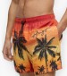 Men Swimsuit Diego.Rin Orange Polyester Hugo