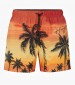 Men Swimsuit Diego.Rin Orange Polyester Hugo