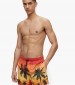 Men Swimsuit Diego.Rin Orange Polyester Hugo