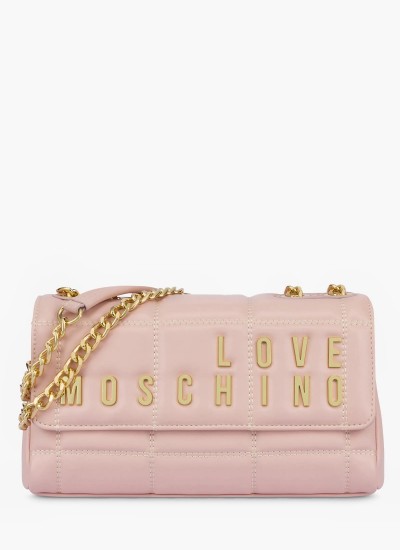 Γυναικείες Τσάντες JC4260 Ροζ ECOleather Love Moschino