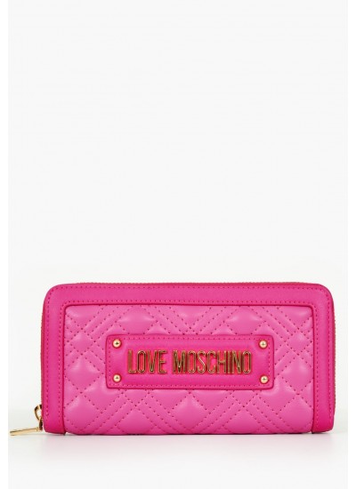 Γυναικεία Πορτοφόλια JC5600 Ροζ ECOleather Love Moschino