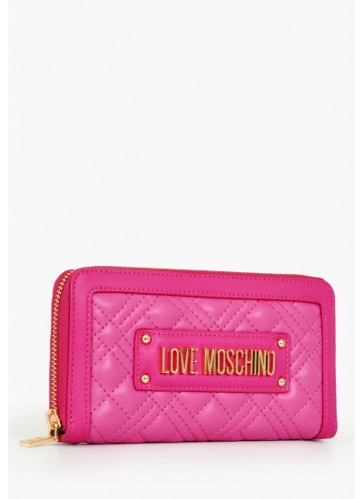 Γυναικεία Πορτοφόλια JC5600 Ροζ ECOleather Love Moschino