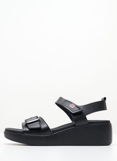 Women Platforms Low 10543 Black Leather Pepe Menargues