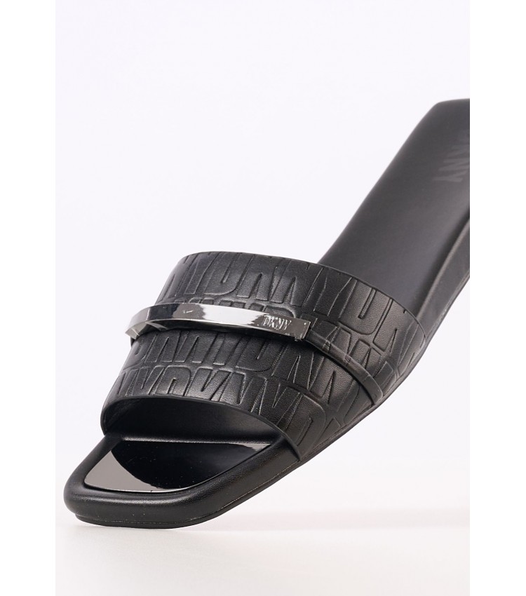 Women Flats Alaina Black ECOleather DKNY