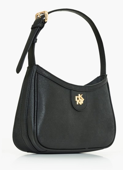 Γυναικείες Τσάντες Carol.Shoulder Μαύρο Δέρμα DKNY