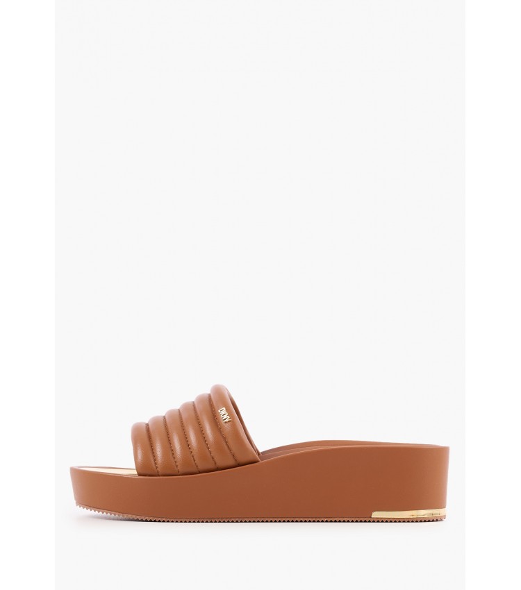 Women Platforms Low Jasna Tabba Leather DKNY