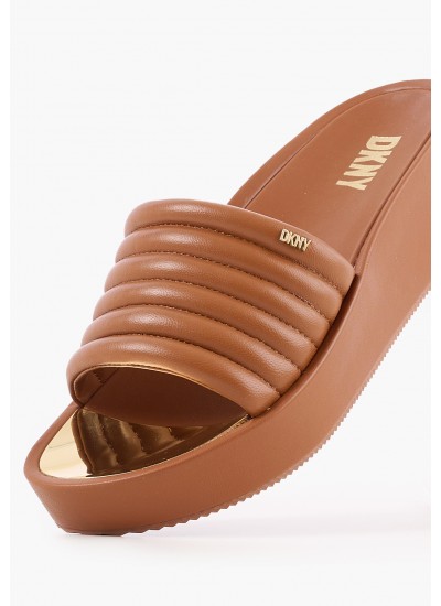 Women Platforms Low Jasna Tabba Leather DKNY