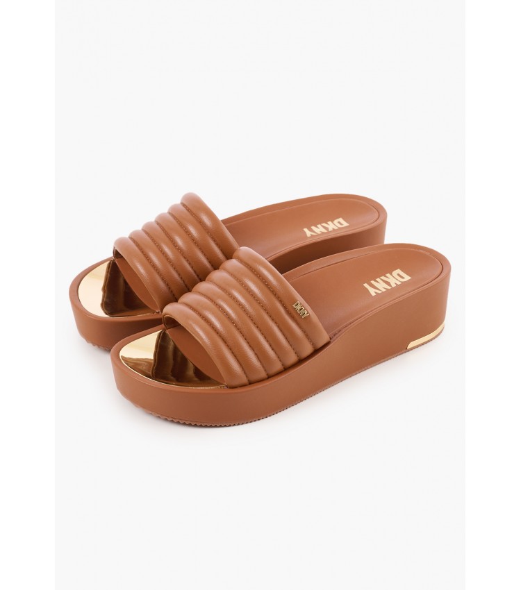 Women Platforms Low Jasna Tabba Leather DKNY