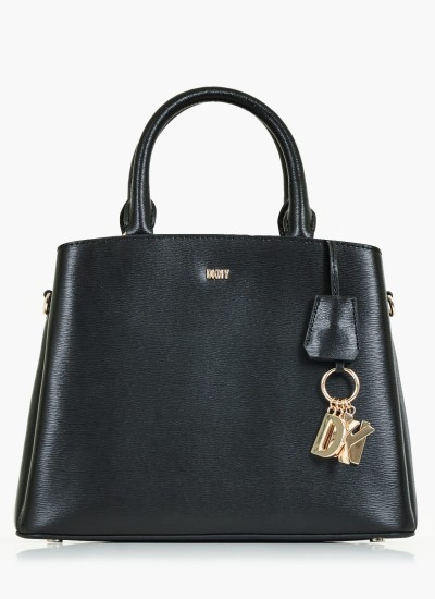Γυναικείες Τσάντες Paige.Satchel Μαύρο Δέρμα DKNY