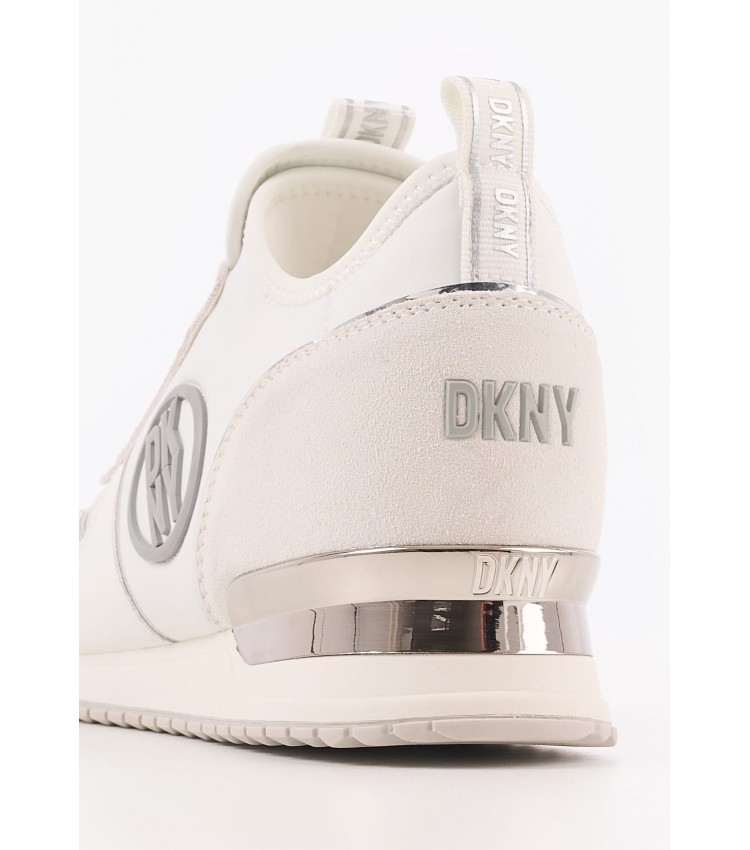 Γυναικεία Παπούτσια Casual Sabatini Άσπρο Δέρμα DKNY