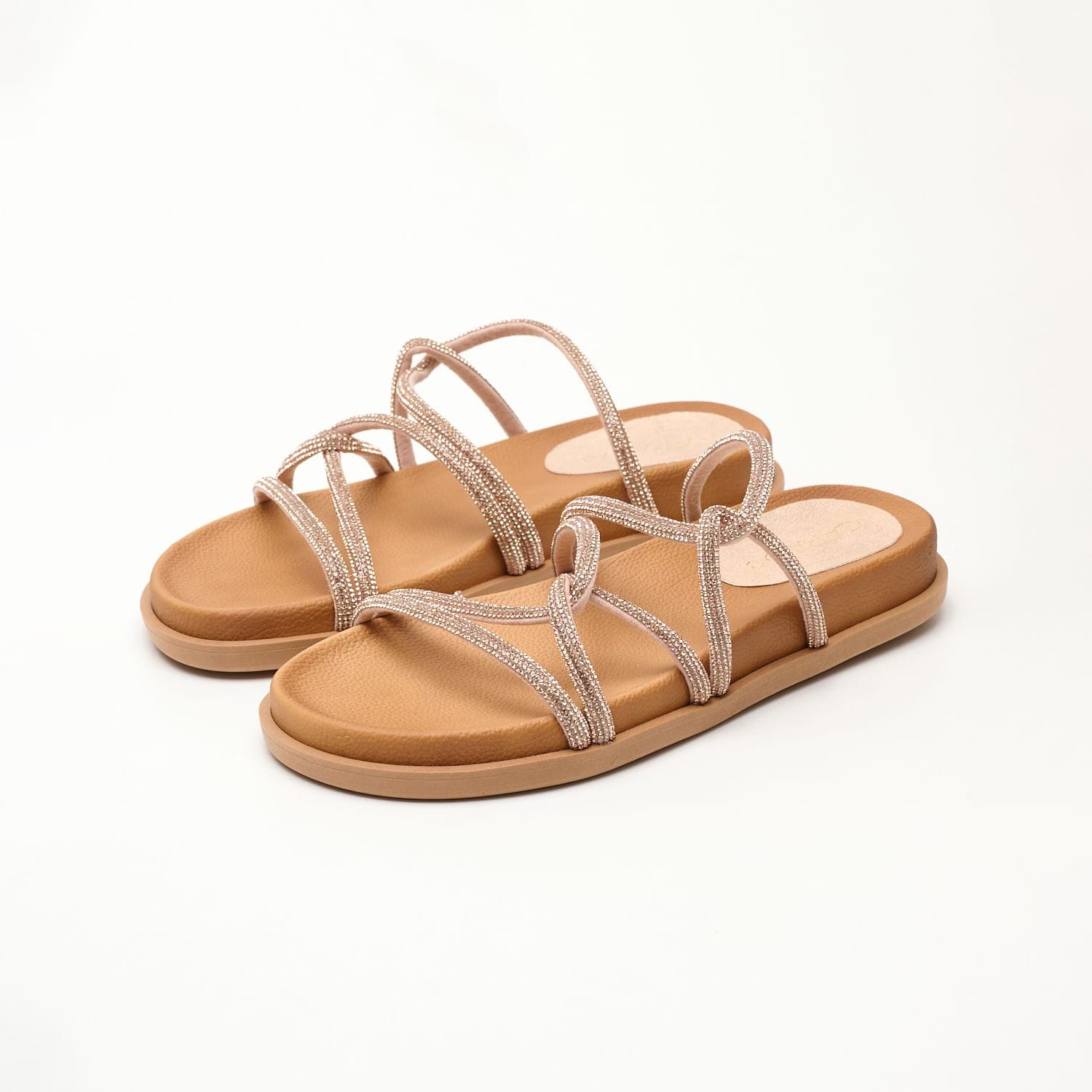 Γυναικεία Flats C180 Μπρονζέ Strass Mortoglou Γυναικεία Flats C180 Μπρονζέ Strass Mortoglou