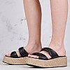 Women Platforms Low C210 Black Leather Mortoglou Women Platforms Low C210 Black Leather Mortoglou