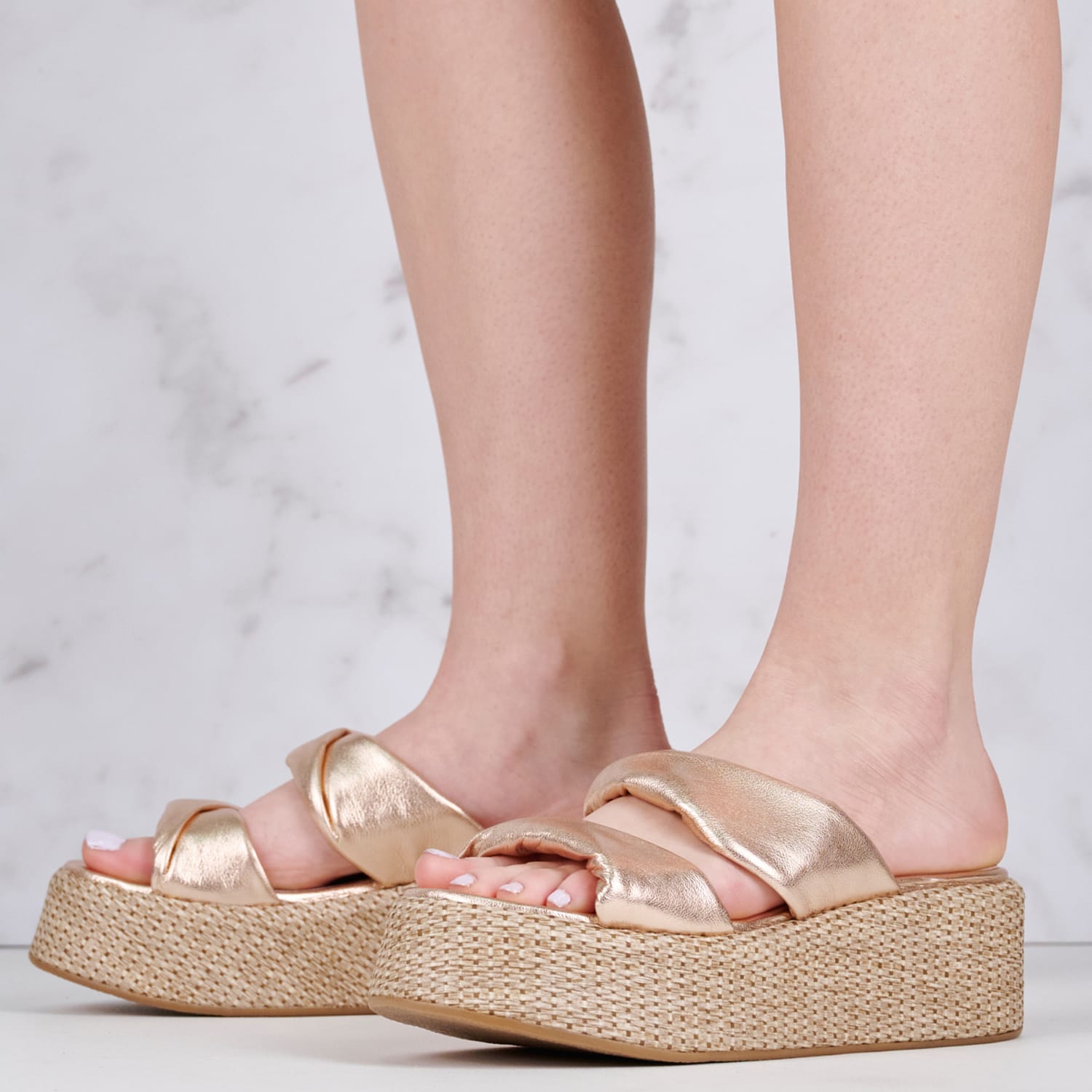 Women Platforms Low C210 Bronze ECOleather Mortoglou