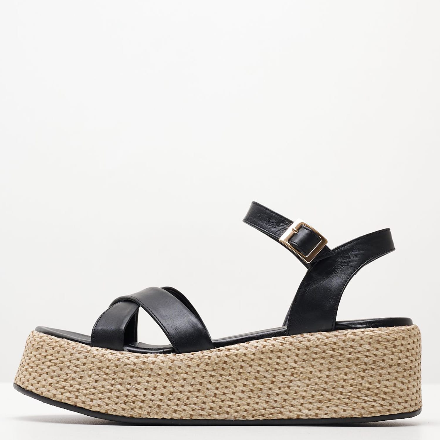 Women Platforms Low C220 Black ECOleather Mortoglou