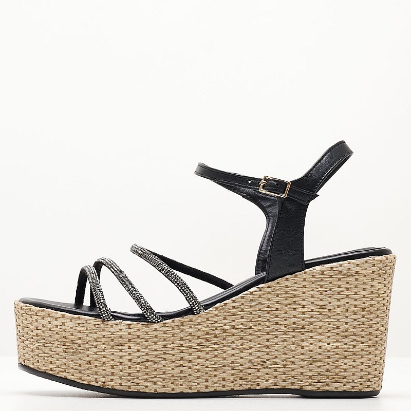 Women Platforms High C320 Black Strass Mortoglou