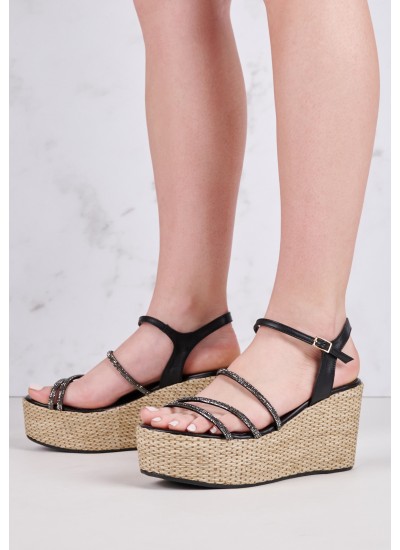 Γυναικεία Μποτάκια Vaneye Μαύρο Ύφασμα Guess