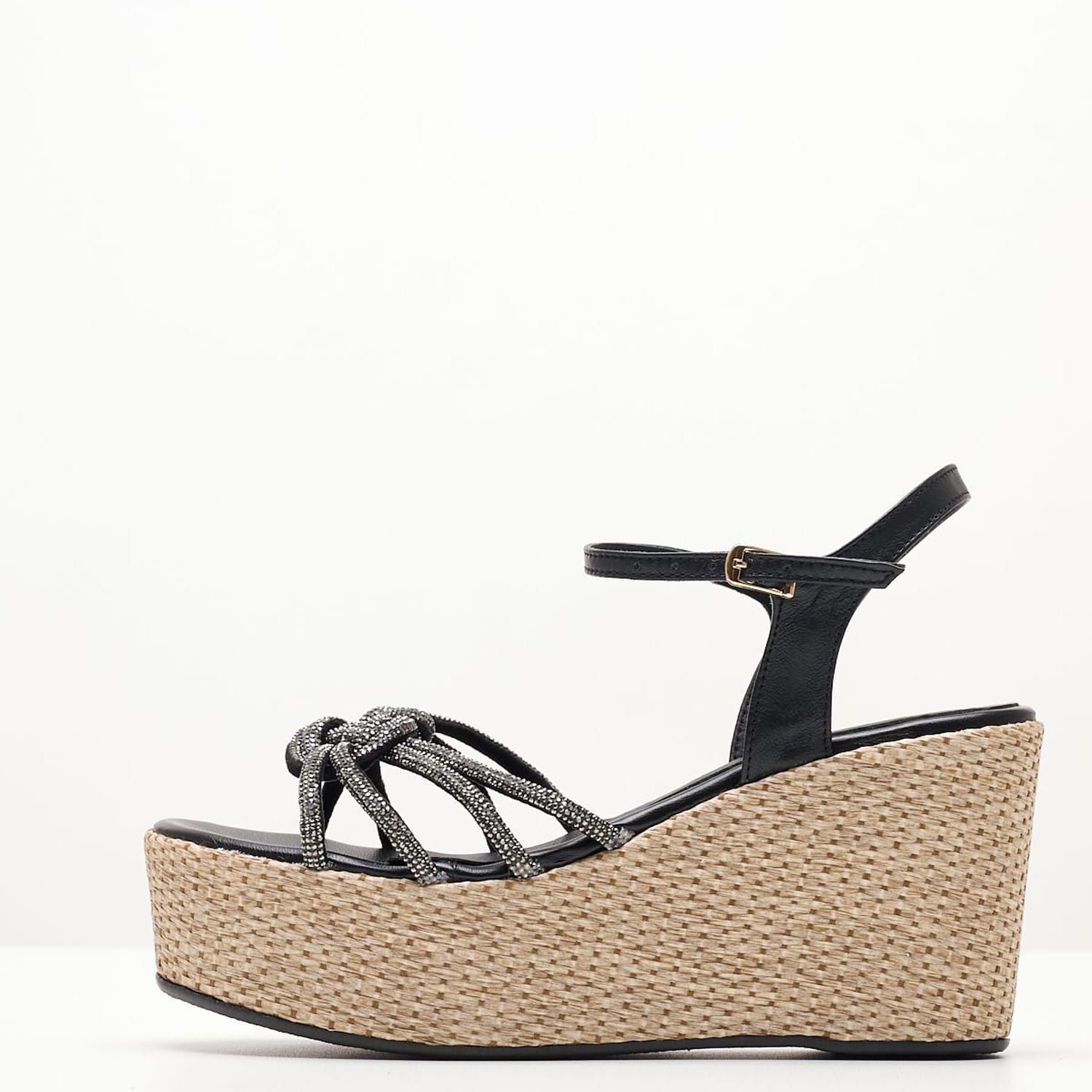 Women Platforms High C330 Black Strass Mortoglou