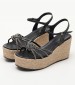 Women Platforms High C330 Black Strash Mortoglou