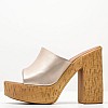 Women Mules C800 Platinum ECOleather Mortoglou Women Mules C800 Platinum ECOleather Mortoglou