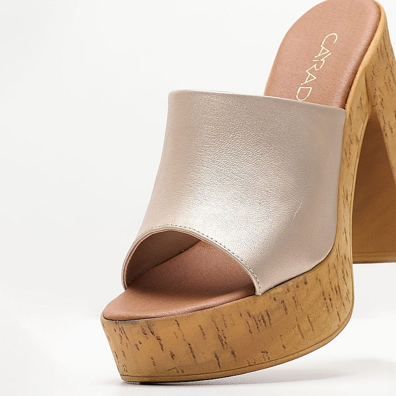 Women Mules C800 Platinum ECOleather Mortoglou
