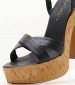 Women Sandals High C830 Black ECOleather Mortoglou