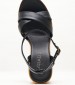 Women Sandals High C830 Black ECOleather Mortoglou