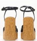 Women Sandals High C830 Black ECOleather Mortoglou