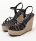 Women Platforms High C910 Black Strash Mortoglou