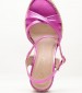 Women Sandals High C950 Pink Leather Mortoglou