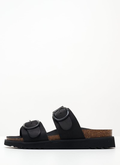 Γυναικεία Flats Gizeh.BS Ανθρακί Δέρμα Birkenstock