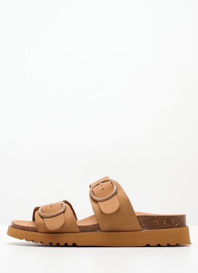 Γυναικεία Flats Gizeh.BS Ανθρακί Δέρμα Birkenstock