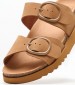 Women Flats Ambre Brown Leather Scholl