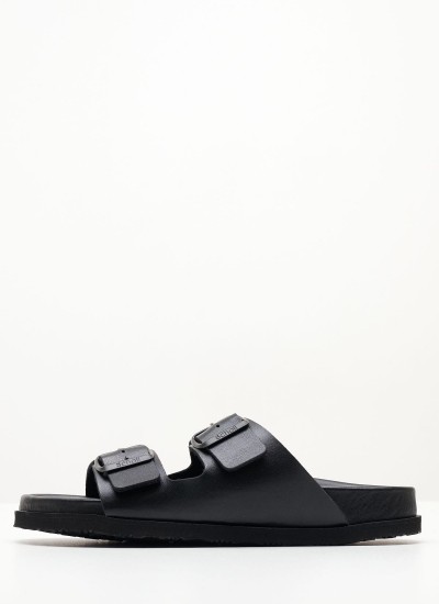 Women Flats Gizeh.Big.Buckle Black Leather Birkenstock