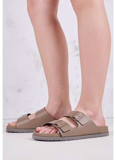 Women Flats Josephine.Over Khaki ECOleather Scholl