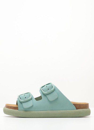 Γυναικεία Flats Noelle.Chunky Μπλε Δέρμα Καστόρι Scholl