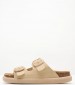 Women Flats Noelle.Chunky Beige Buckskin Scholl