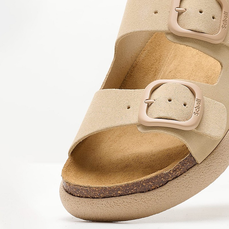 Γυναικεία Flats Noelle.Chunky Μπεζ Δέρμα Καστόρι Scholl