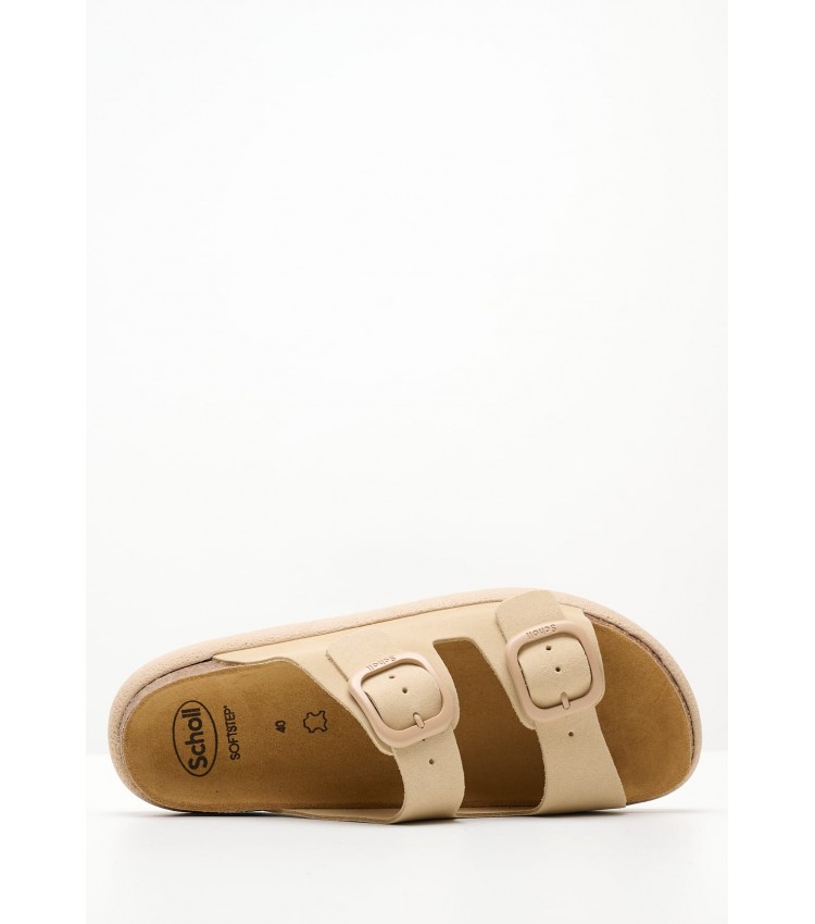 Γυναικεία Flats Noelle.Chunky Μπεζ Δέρμα Καστόρι Scholl