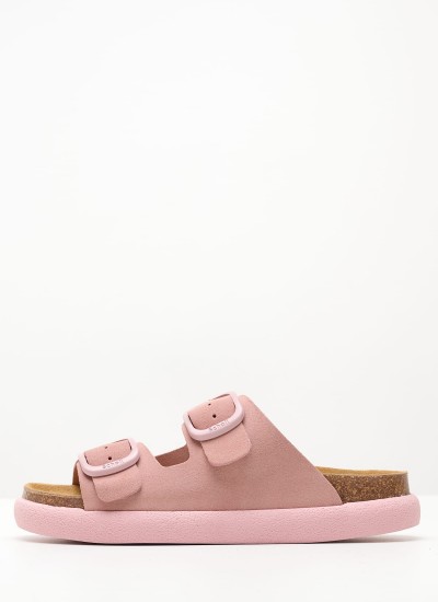 Γυναικεία Flats Noelle.Chunky Ροζ Δέρμα Καστόρι Scholl