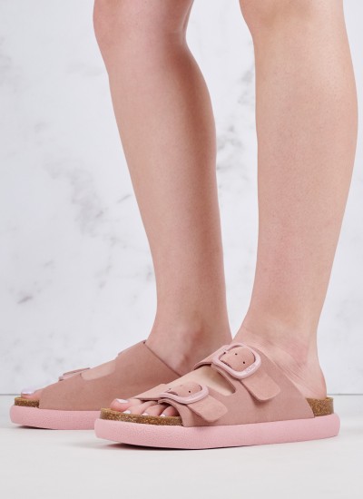 Γυναικεία Flats Noelle.Chunky Ροζ Δέρμα Καστόρι Scholl