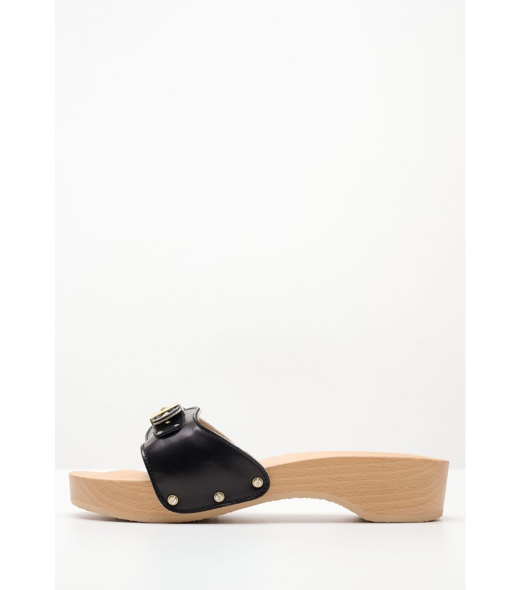 Women Flats Pescura.Heel Black Leather Scholl