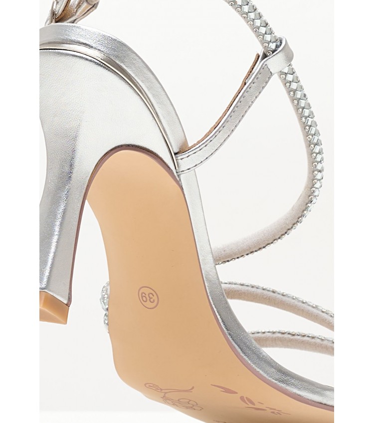 Women Sandals V23249 Silver Strash Alma En Pena