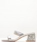 Women Mules V23321 Silver Leather Alma En Pena